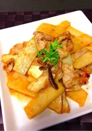 ✥豚肉と長芋の簡単〜甘辛炒め-レシピのメイン写真