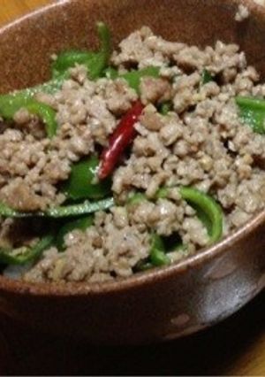 豚ひき肉とピーマンのピリ辛丼-レシピのメイン写真