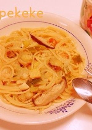 簡単♪海と山の幸パスタ(๑′ᴗ‵๑)-レシピのメイン写真