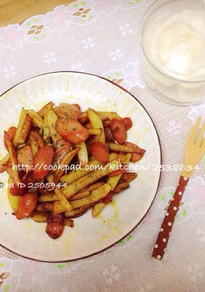 お弁当にも☆カレー風味のウィンナーポテト-レシピのメイン写真