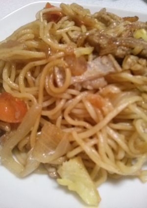 ホルモンそば焼き-レシピのメイン写真