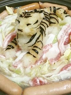 豚バラ白菜と大根おろしアート鍋-レシピのメイン写真