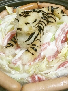 豚バラ白菜と大根おろしアート鍋-レシピのメイン写真