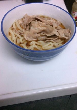 レンジで簡単!肉うどん-レシピのメイン写真
