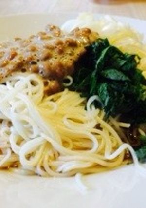 超簡単☆大葉と納豆ぶっかけそうめん-レシピのメイン写真