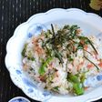 菜の花と桜えびのバター醤油混ぜごはん
