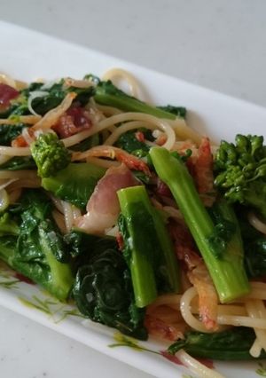菜の花と桜エビのパスタ。レモンをキュッ！-レシピのメイン写真
