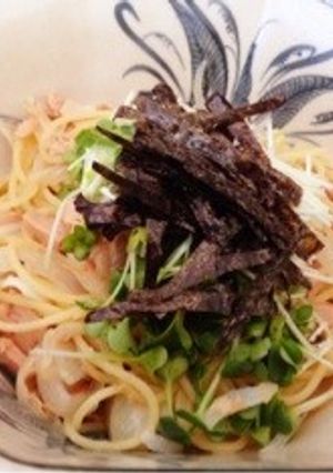 牡蠣オイルの和風ツナスパゲティー-レシピのメイン写真