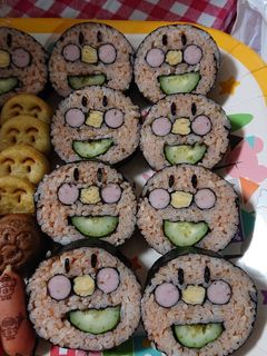 子供が大喜び!!アンパンマン巻き寿司-レシピのメイン写真