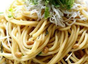 大葉にんにく醤油（冷製納豆パスタ）-レシピのメイン写真