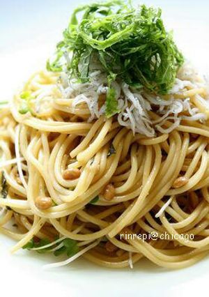 大葉にんにく醤油（冷製納豆パスタ）-レシピのメイン写真
