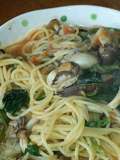 簡単カキのトマトパスタ-レシピのメイン写真