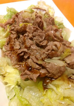 牛肉とレタスのオイスターソースあん掛け-レシピのメイン写真