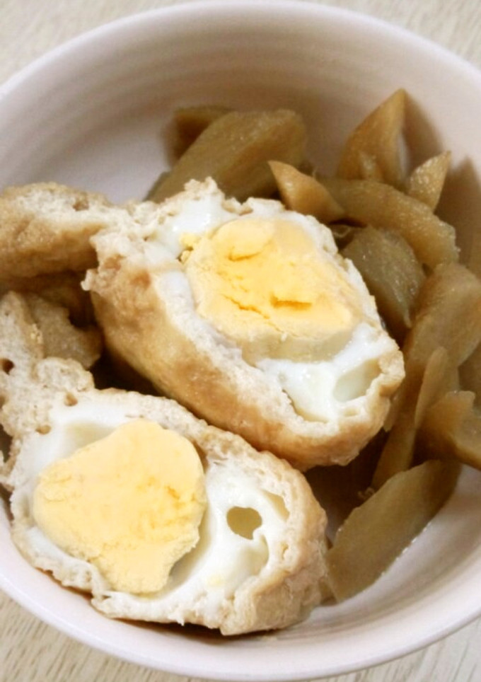 お母さんの味！揚げに卵をインした煮物-レシピのメイン写真