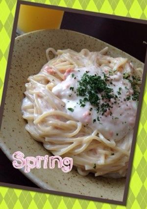 サーモンクリームパスタ-レシピのメイン写真