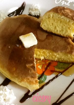 ヨーグルトで分厚いホットケーキ 簡単10-レシピのメイン写真