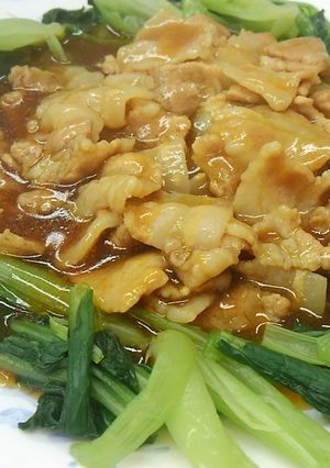 小松菜の豚バラあんかけ-レシピのメイン写真
