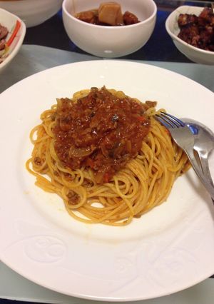簡単ミートパスタ-レシピのメイン写真