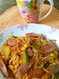 ナポリタン焼きそば(スープ付き♪)-レシピのメイン写真