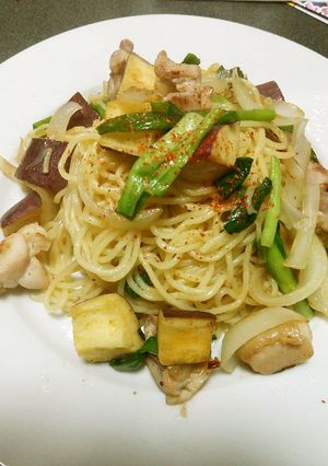 なると金時と阿波尾鶏の塩焼きそば-レシピのメイン写真