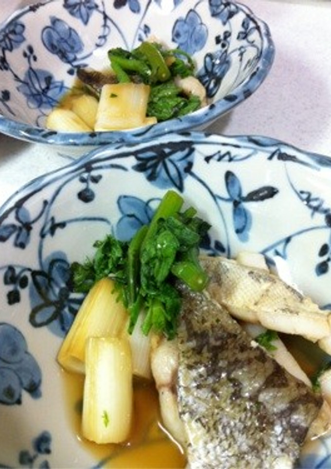 簡単♪タラと長ネギの麺つゆ煮-レシピのメイン写真