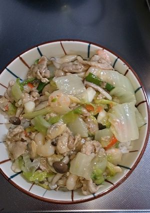 シーフードミックスの簡単中華丼-レシピのメイン写真