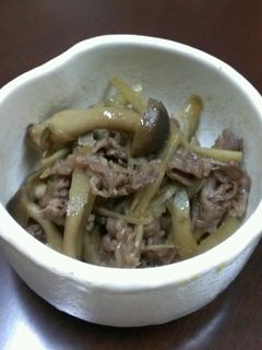 牛ごぼうときのこの炒め煮-レシピのメイン写真