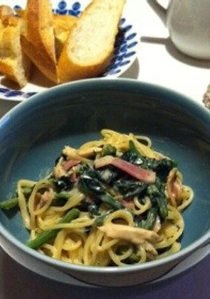 簡単☆ほうれん草とささみのクリームパスタ-レシピのメイン写真