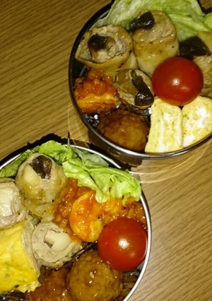 お弁当に！豚ばら肉のエリンギ巻き♪-レシピのメイン写真