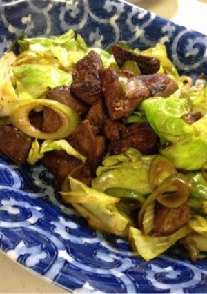 鶏レバーの焦がし醤油炒め-レシピのメイン写真