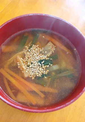 野菜とキムチの鶏がらスープ-レシピのメイン写真