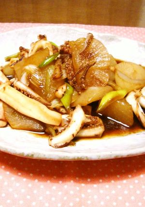大根とイカの簡単オイスター炒め-レシピのメイン写真