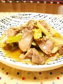 砂肝とセロリのポン酢炒め!-レシピのメイン写真