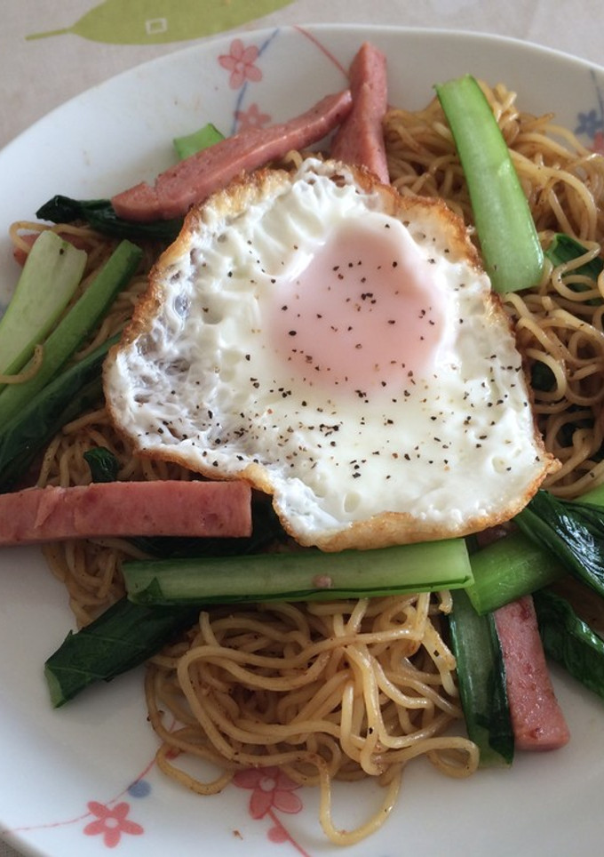 スパムと小松菜の塩焼きそば-レシピのメイン写真