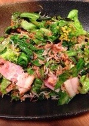 春キャベツと菜の花のペペロンチーノ-レシピのメイン写真
