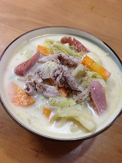 豆乳野菜具沢山スープ-レシピのメイン写真