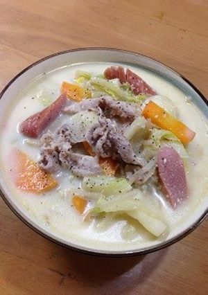 豆乳野菜具沢山スープ-レシピのメイン写真