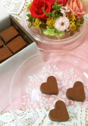 ハートの生チョコ♪-レシピのメイン写真