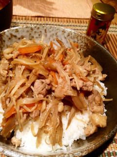 ごぼうたっぷり食物繊維丼!-レシピのメイン写真
