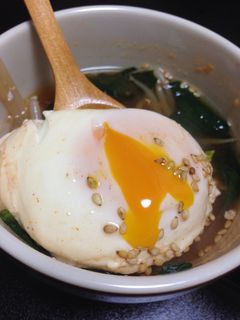 簡単☆とろ〜り落とし卵のピリ辛スープ-レシピのメイン写真