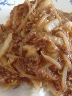 白菜ともやしのあんかけご飯-レシピのメイン写真