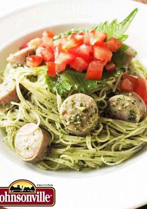 ジョンソンヴィルとしその冷製パスタ-レシピのメイン写真