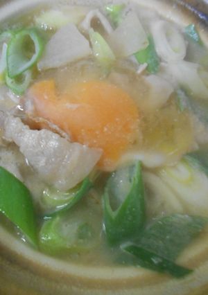豚ばら肉と大根炒め入り・味噌煮込みうどん-レシピのメイン写真