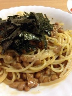 納豆とからしマヨネーズのパスタ-レシピのメイン写真