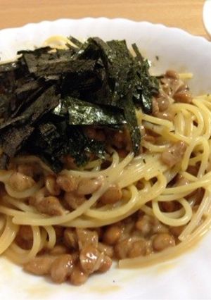 納豆とからしマヨネーズのパスタ-レシピのメイン写真
