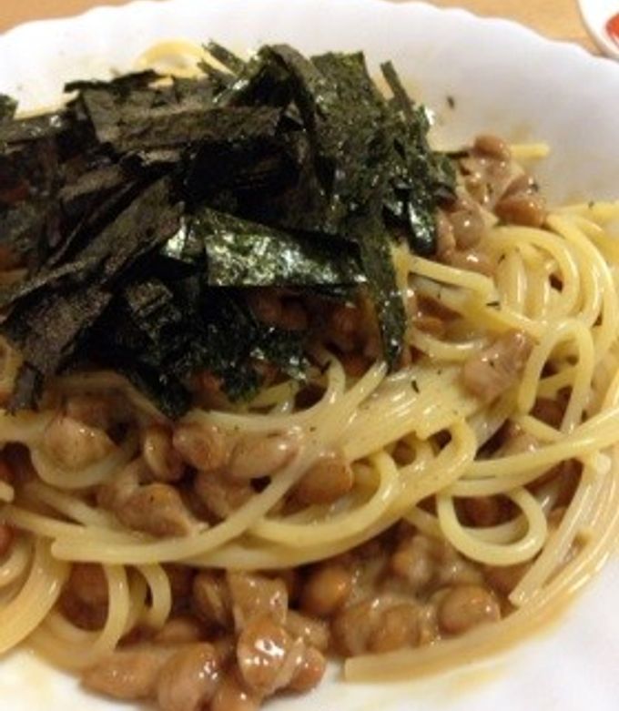 納豆とからしマヨネーズのパスタ-レシピのメイン写真