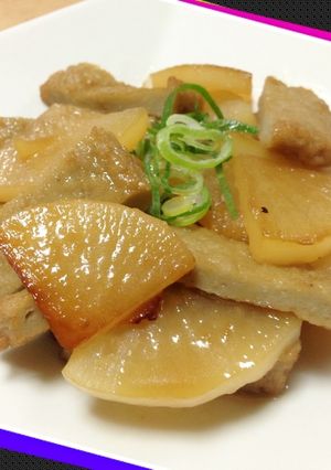 五分で出来るじゃこ天（ひら天）大根♫-レシピのメイン写真