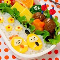 รูปของ キャラ弁✳︎お内裏様とお雛様♡