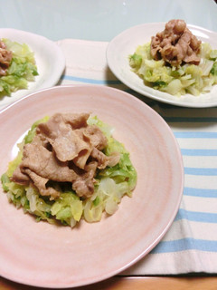 豚しゃぶの甘醤油和え　キャベツとともに♡-レシピのメイン写真