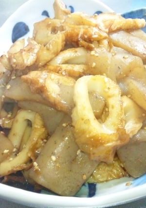 こんにゃくと竹輪の煎り煮-レシピのメイン写真